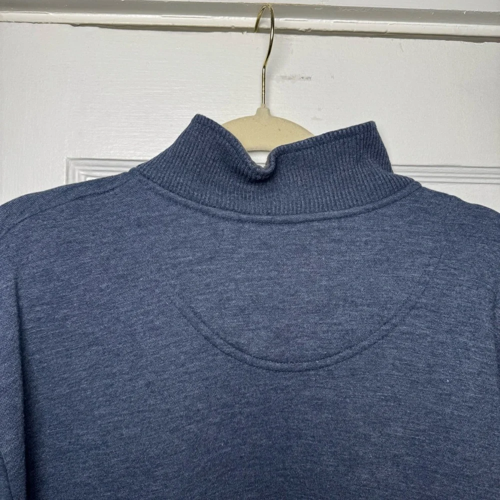 Orvis Signature Quarter Zip Snap Pullover Navy Blue XXL